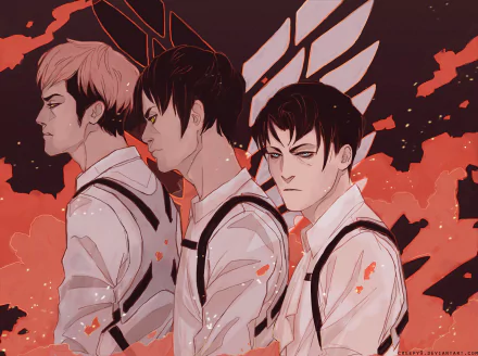 Levi Ackerman Eren Yeager Jean Kirstein Anime Attack on Titan HD Desktop Wallpaper | Background Image