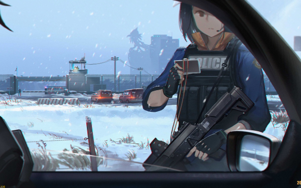 Anime Original Police HD Wallpaper | Background Image
