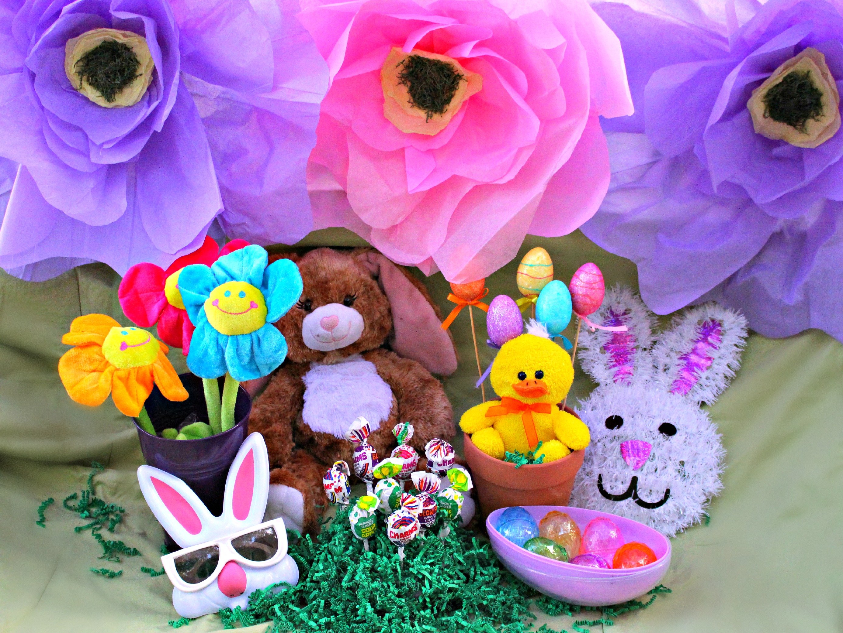 easter egg with stuffed animal