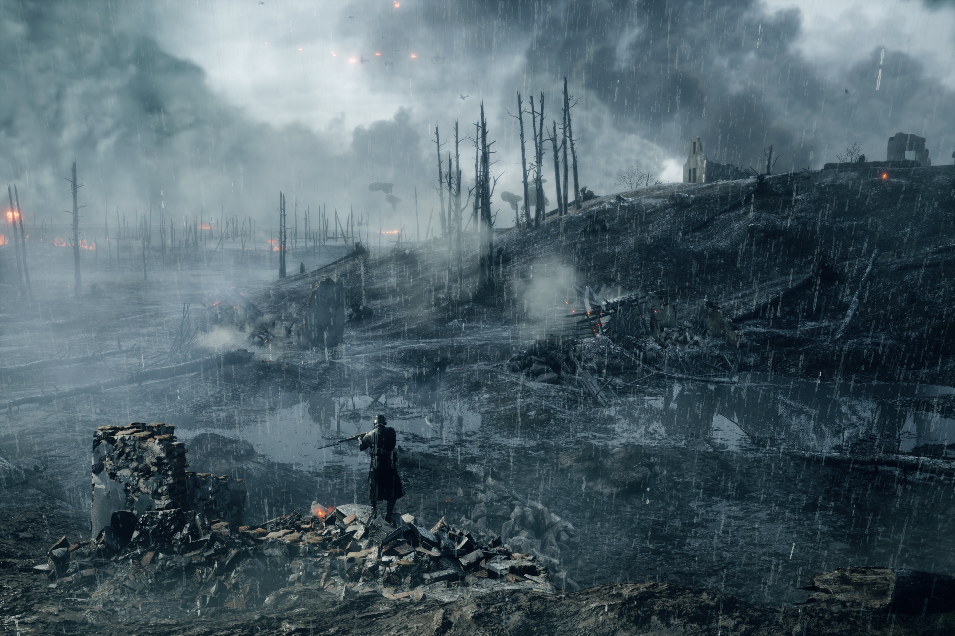 Download Landscape Rain Soldier Video Game Battlefield 1 Hd Wallpaper 