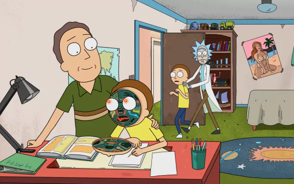 Jerry Smith Rick Sanchez Morty Smith TV Show Rick and Morty HD Desktop Wallpaper | Background Image