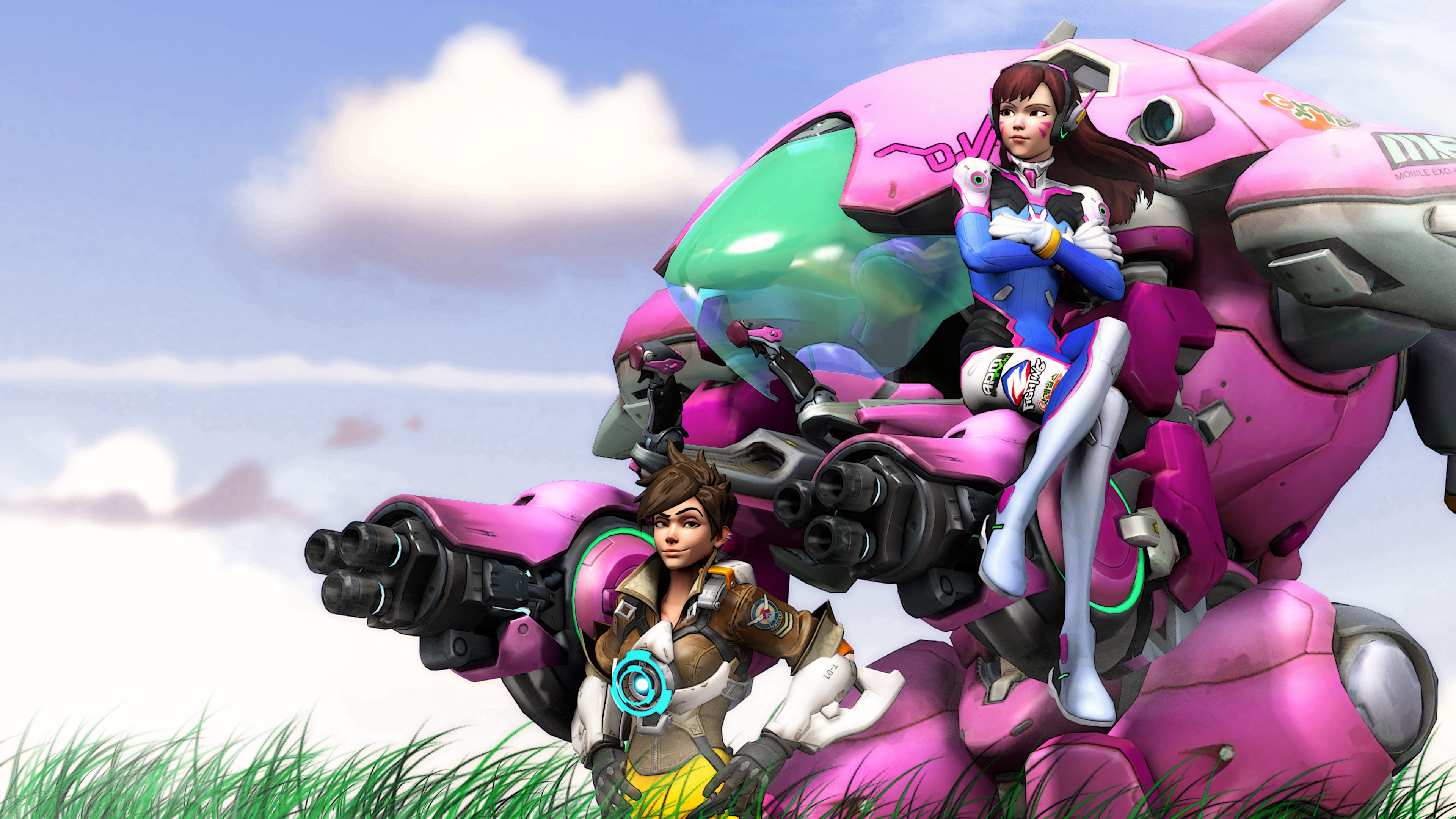 Tracer And D.Va 4k Ultra HD Wallpaper Background Image