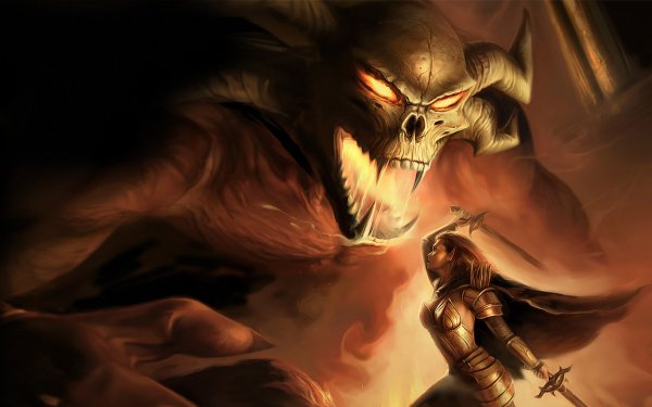 Dark Demon Magic Warrior Planet HD Wallpaper | Background Image