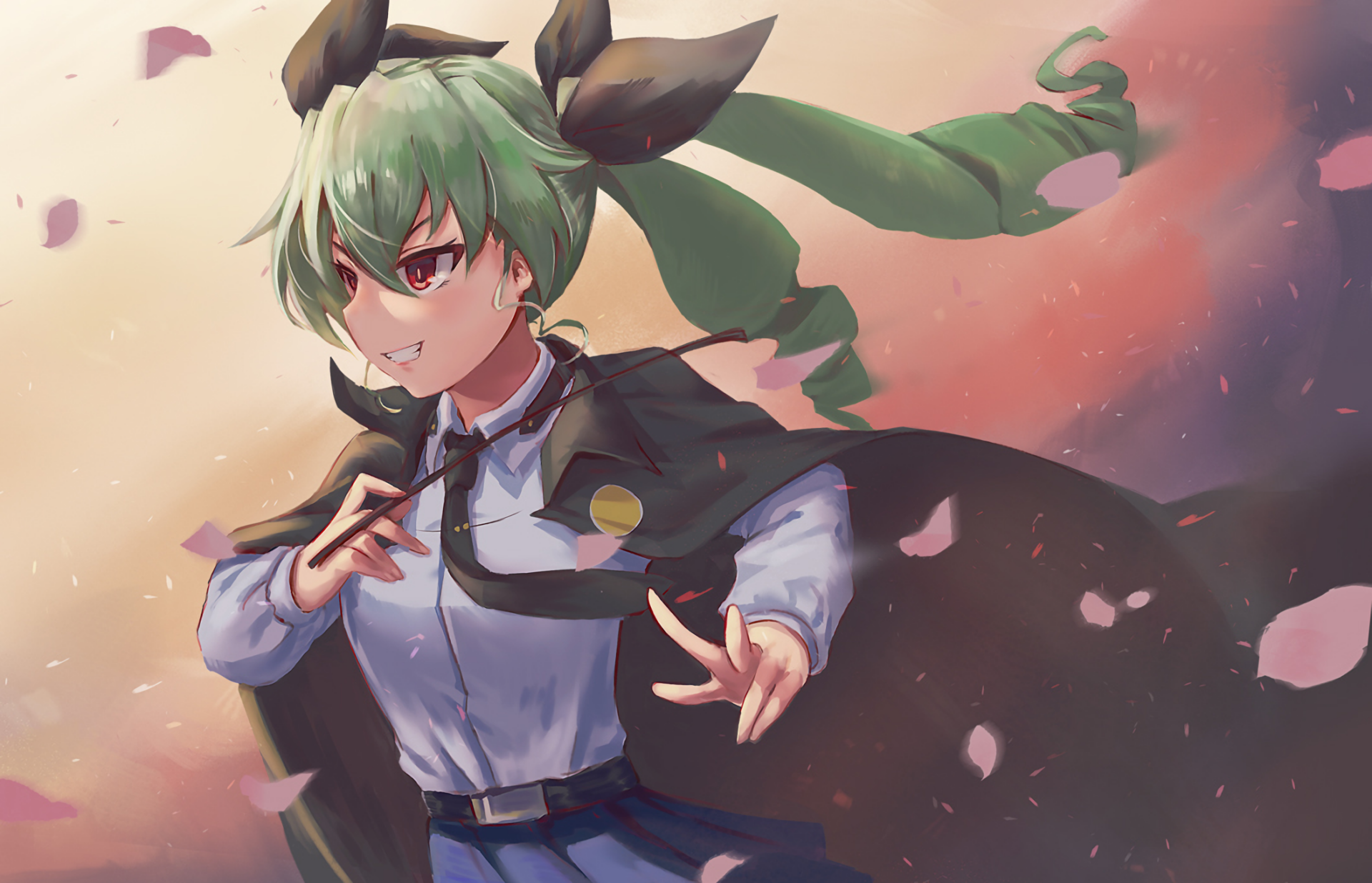 Download Anchovy (Girls Und Panzer) Anime Girls Und Panzer HD Wallpaper