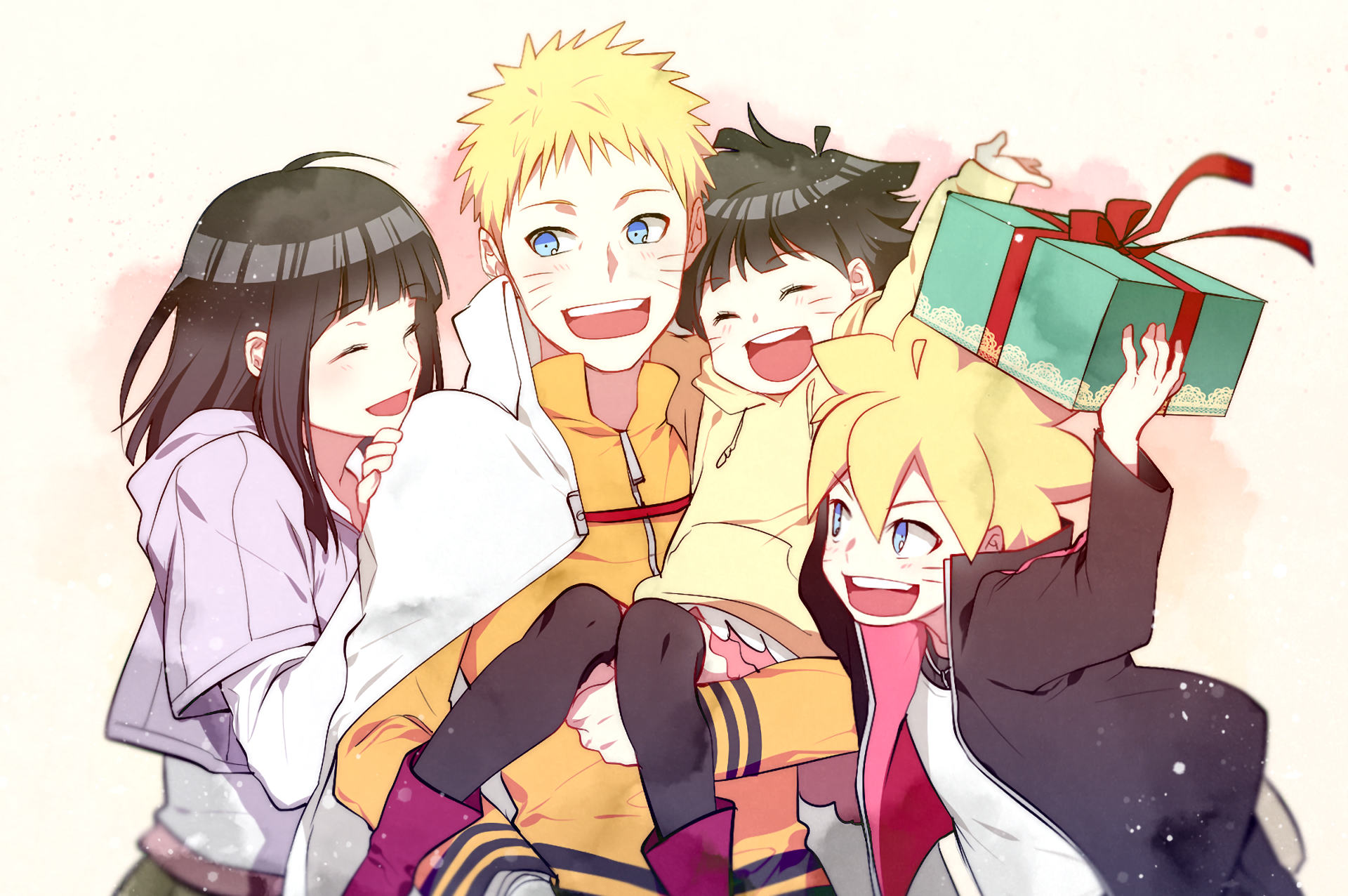 Naruto, Hinata, Boruto, Himawari, & Hiashi  Naruto and hinata, Naruto,  Uzumaki boruto