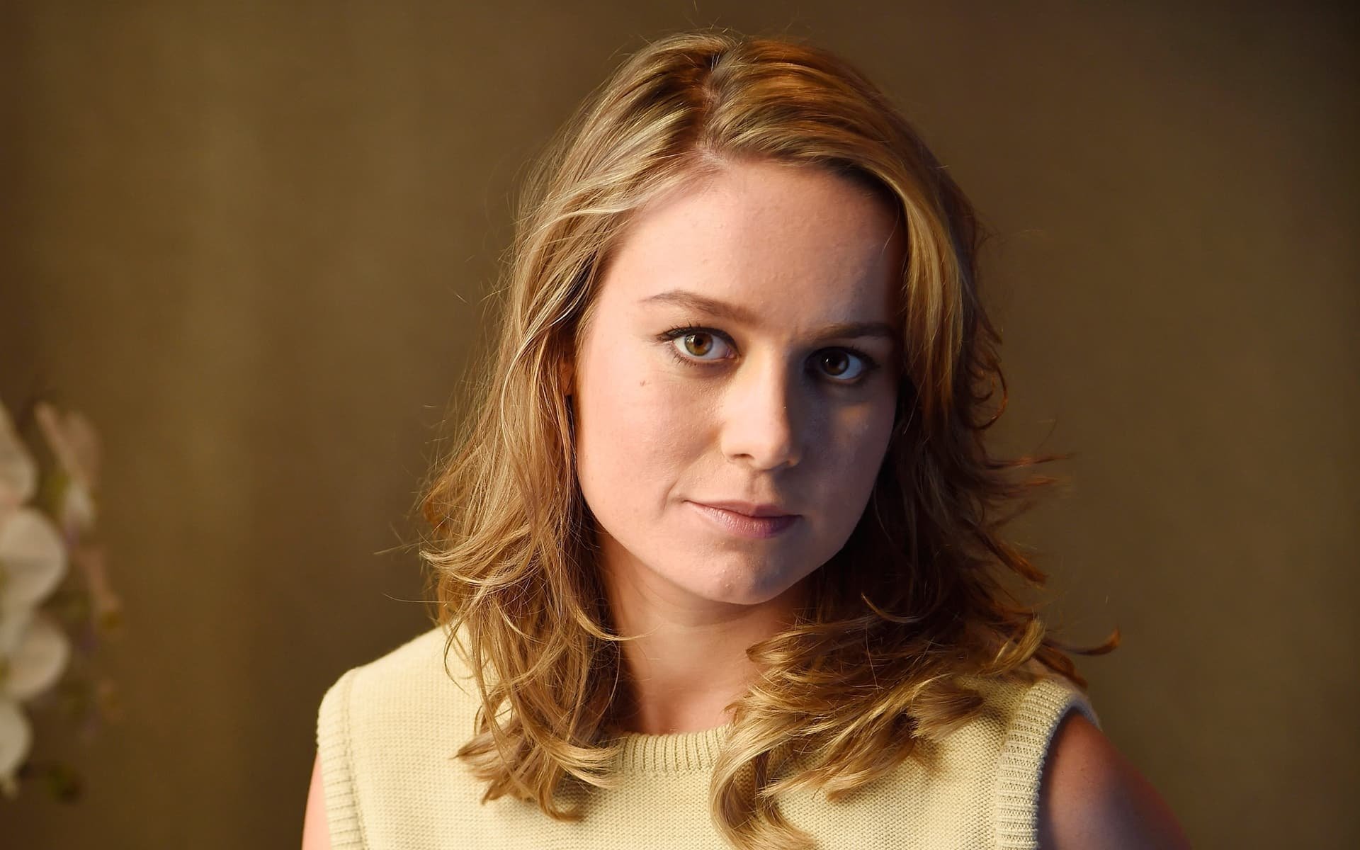 Download Face Brown Eyes Blonde Actress Celebrity Brie Larson HD Wallpaper