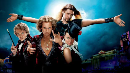 HD PC desktop wallpaper featuring Steve Buscemi, Steve Carell, Olivia Wilde, and Jim Carrey from the movie The Incredible Burt Wonderstone.