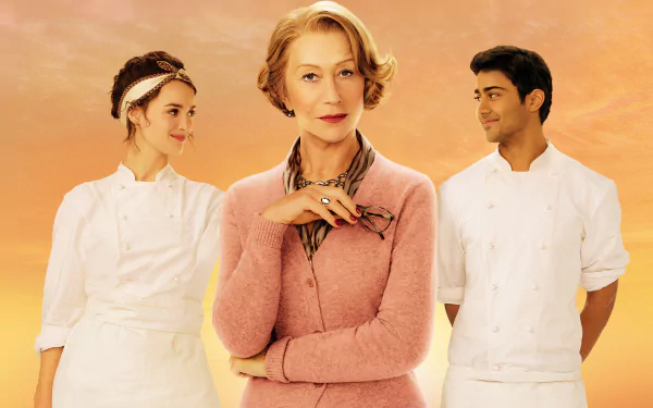 Manish Dayal Charlotte Le Bon Helen Mirren movie The Hundred-Foot Journey HD Desktop Wallpaper | Background Image