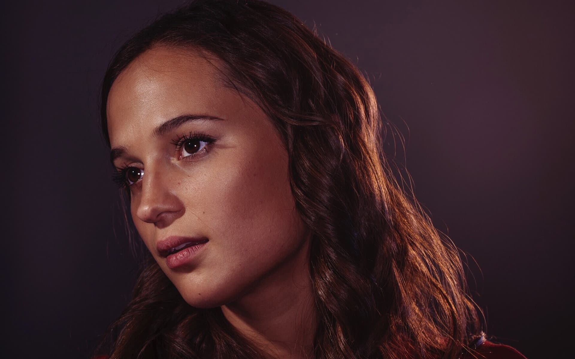 Download Face Brown Eyes Swedish Brunette Actress Celebrity Alicia Vikander Hd Wallpaper 