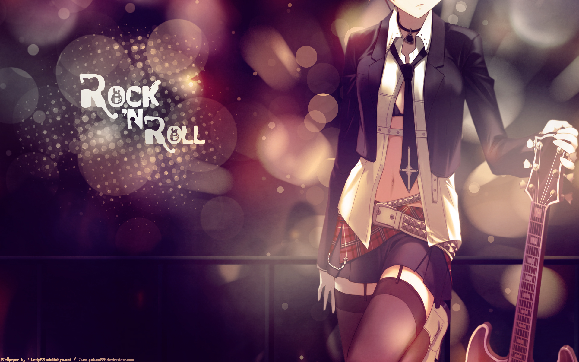 Rock n Roll guitar wallpaper by Pure-Poison89