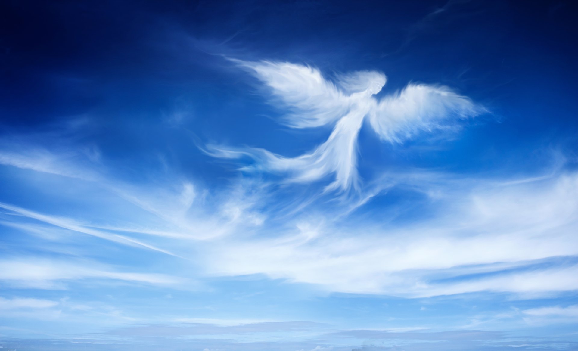 Download Cloud Blue Sky Fantasy Angel 4k Ultra HD Wallpaper