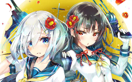 Hamakaze (Kancolle) Anime Kantai Collection HD Desktop Wallpaper | Background Image