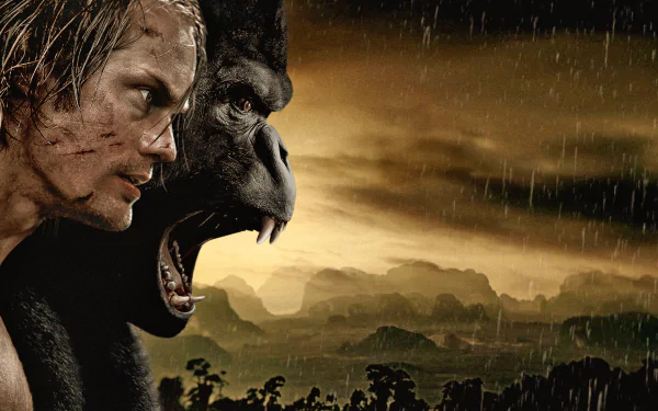 Alexander Skarsgård gorilla movie The Legend of Tarzan HD Desktop Wallpaper | Background Image