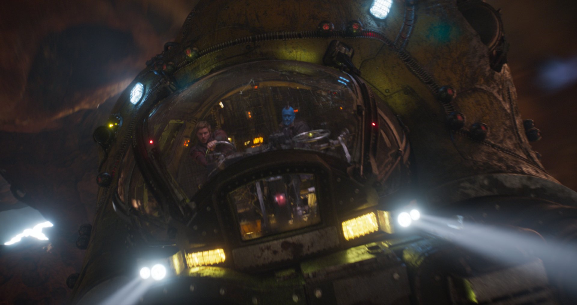 HD desktop wallpaper featuring Yondu Udonta and Star-Lord from Guardians of the Galaxy Vol. 2, starring Michael Rooker and Chris Pratt.