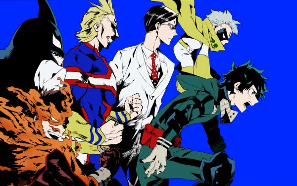 Anime My Hero Academia Izuku Midoriya All Might Tenya Iida HD Wallpaper | Background Image