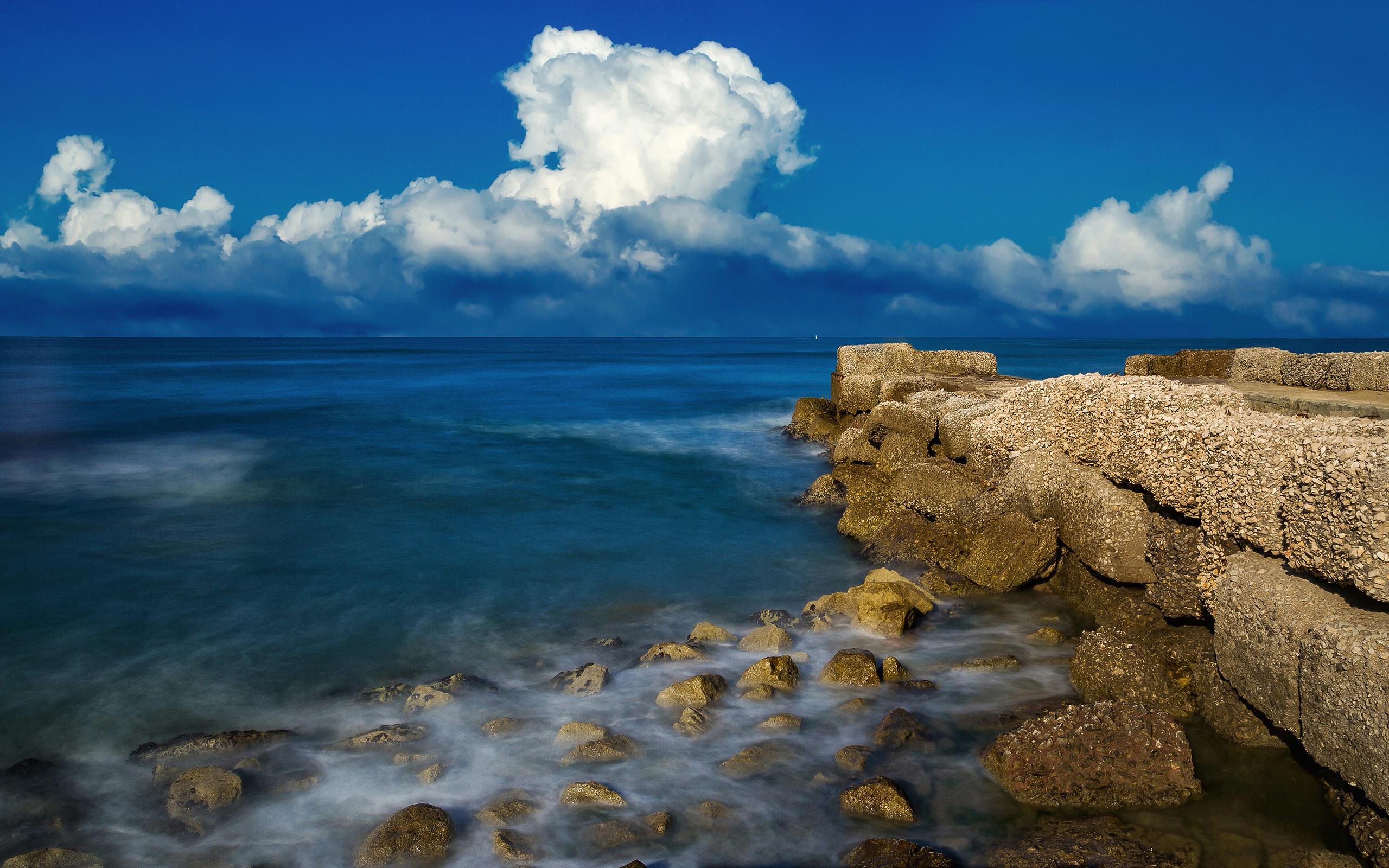 Rocky Coast and Blue Sea