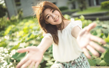 smile depth of field brunei model woman asian HD Desktop Wallpaper | Background Image