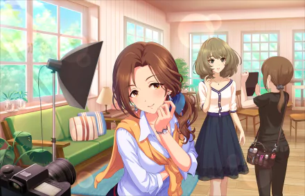 Kaede Takagaki Mizuki Kawashima Anime THE iDOLM@STER: Cinderella Girls Starlight Stage HD Desktop Wallpaper | Background Image