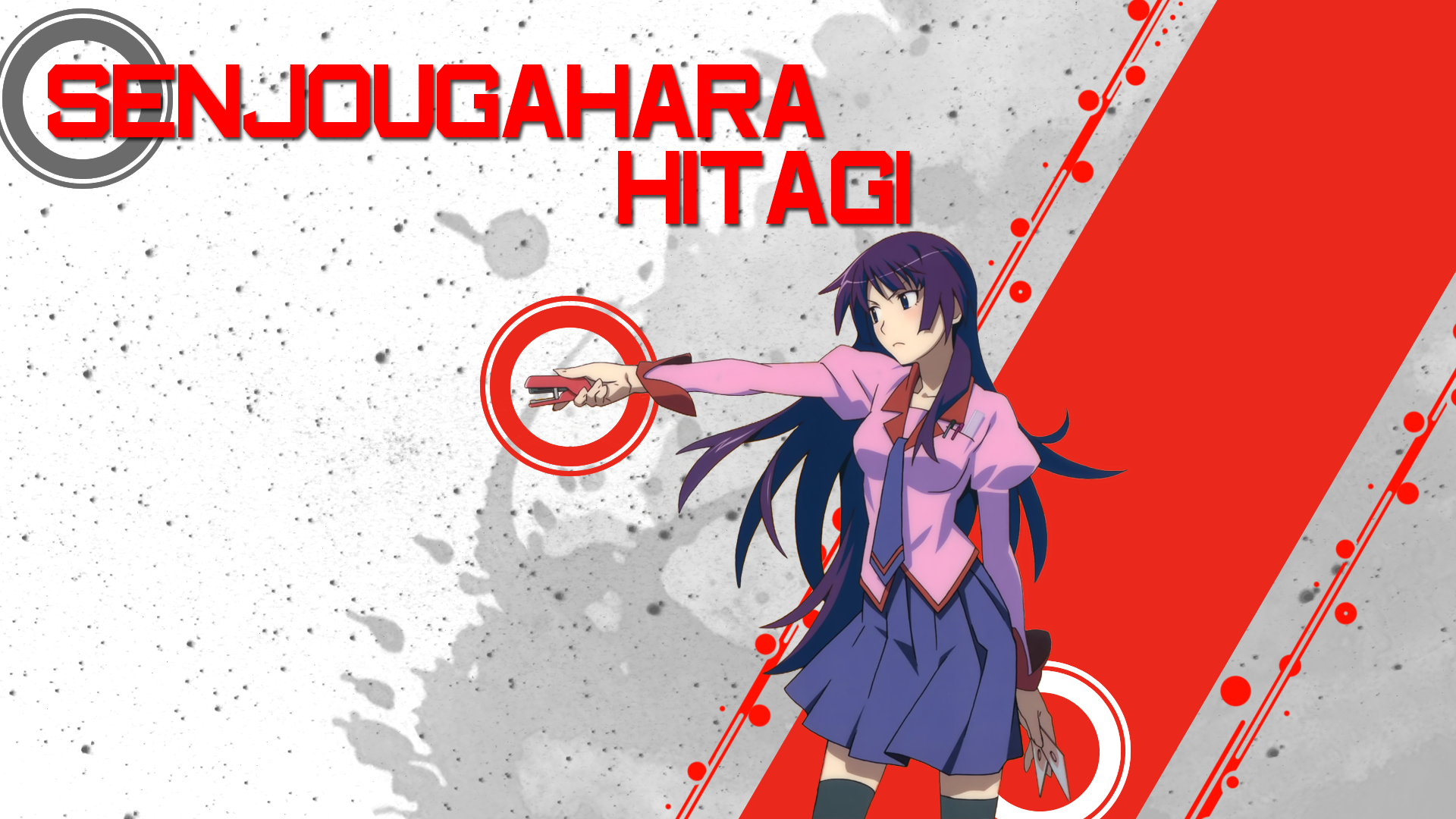 Download Hitagi Senjōgahara Anime Monogatari (Series) HD Wallpaper by abenbag