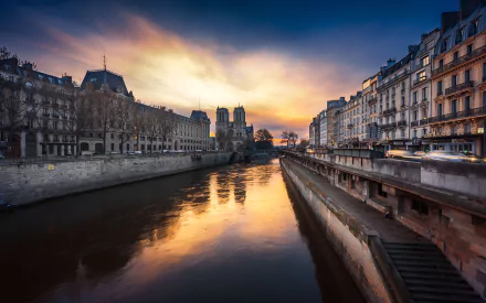 Sacré-Cœur building Paris city man made canal HD Desktop Wallpaper | Background Image