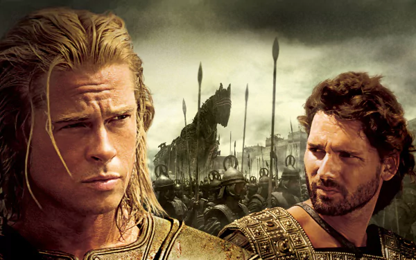 Eric Bana Brad Pitt movie Troy HD Desktop Wallpaper | Background Image