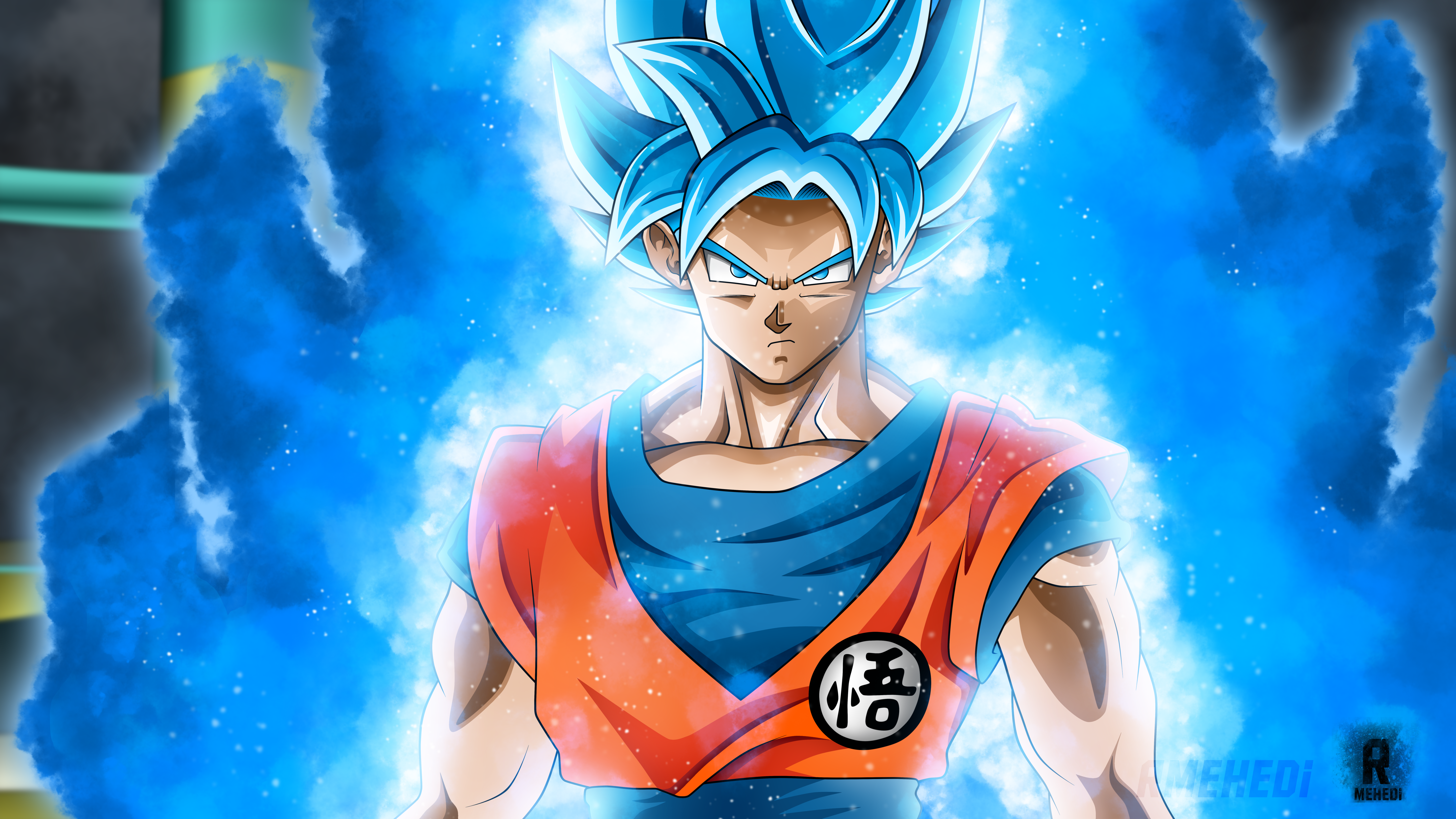 Goku SSJ God by Juanlu Suárez