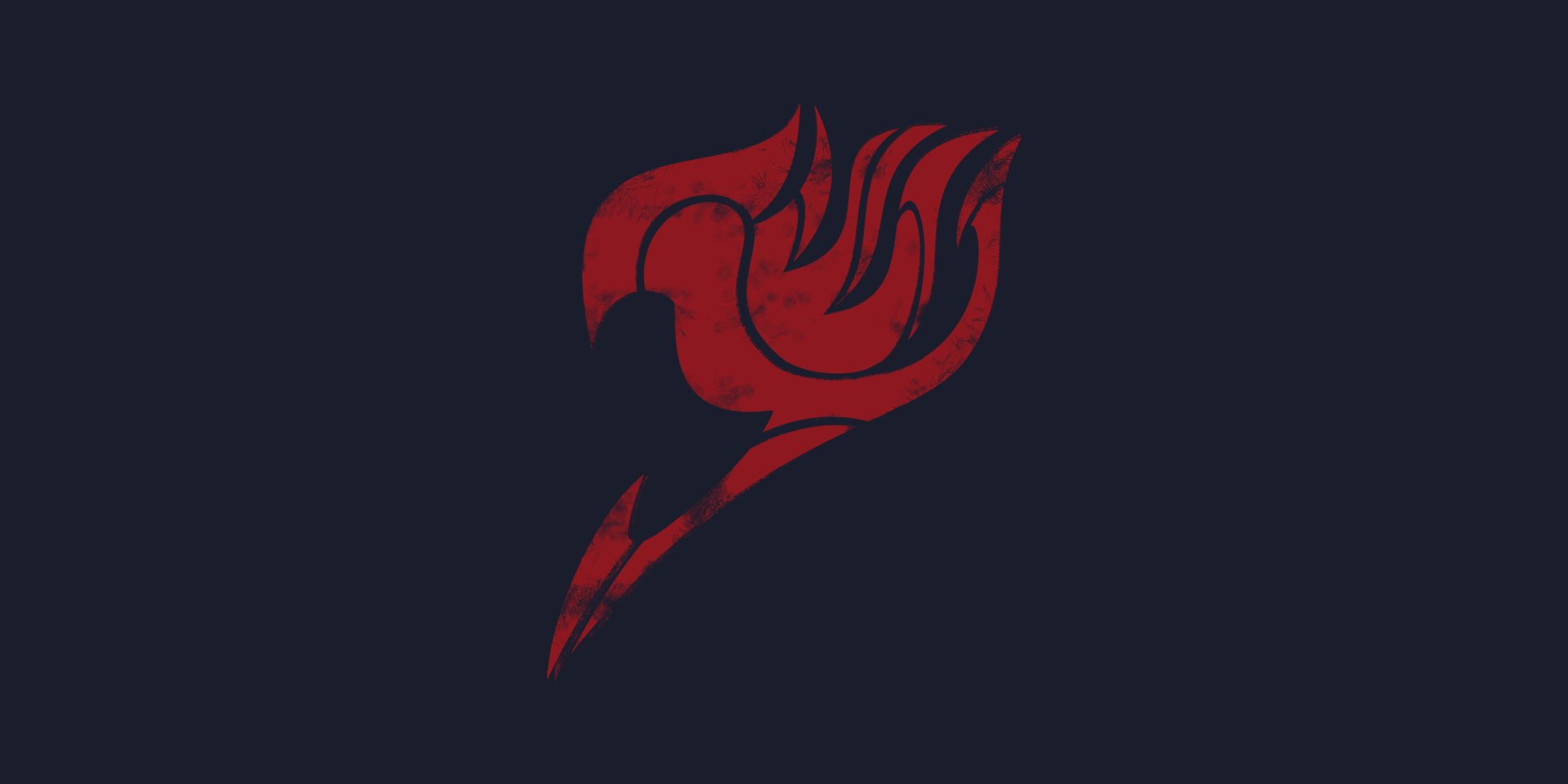 Red Fairy Tail guild emblem on a dark background, designed as a 4K Ultra HD anime desktop wallpaper.