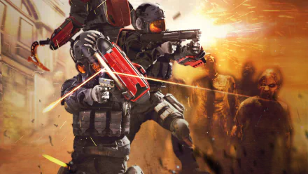 weapon zombie warrior video game Umbrella Corps HD Desktop Wallpaper | Background Image