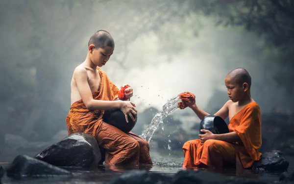 buddhist religious monk HD Desktop Wallpaper | Background Image