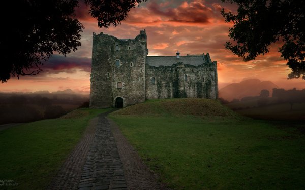Man Made Castle Castles Old Abandoned Sunset Sky HD Wallpaper | Background Image