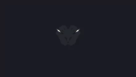 Minimalist HD PC desktop wallpaper of Evangelion Unit-03 from the anime Neon Genesis Evangelion — dark background with a faint silhouette and glowing eyes centered.