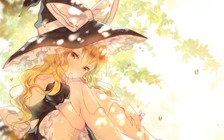 Marisa Kirisame Anime Touhou HD Desktop Wallpaper | Background Image
