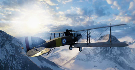 mountain sun warplane video game Battlefield 1 HD Desktop Wallpaper | Background Image