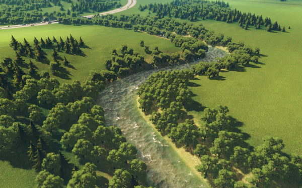 river video game Cities: Skylines HD Desktop Wallpaper | Background Image