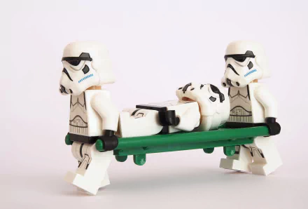  Carrying a Stormtrooper on a Stretcher
