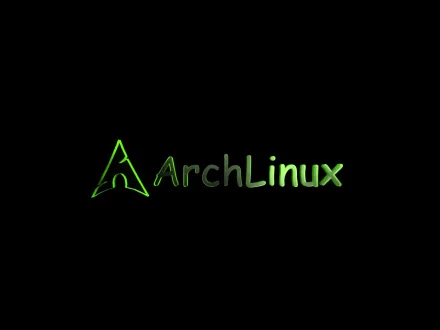 HD desktop wallpaper featuring the green Arch Linux logo and text, symbolizing technology and the Linux operating system.