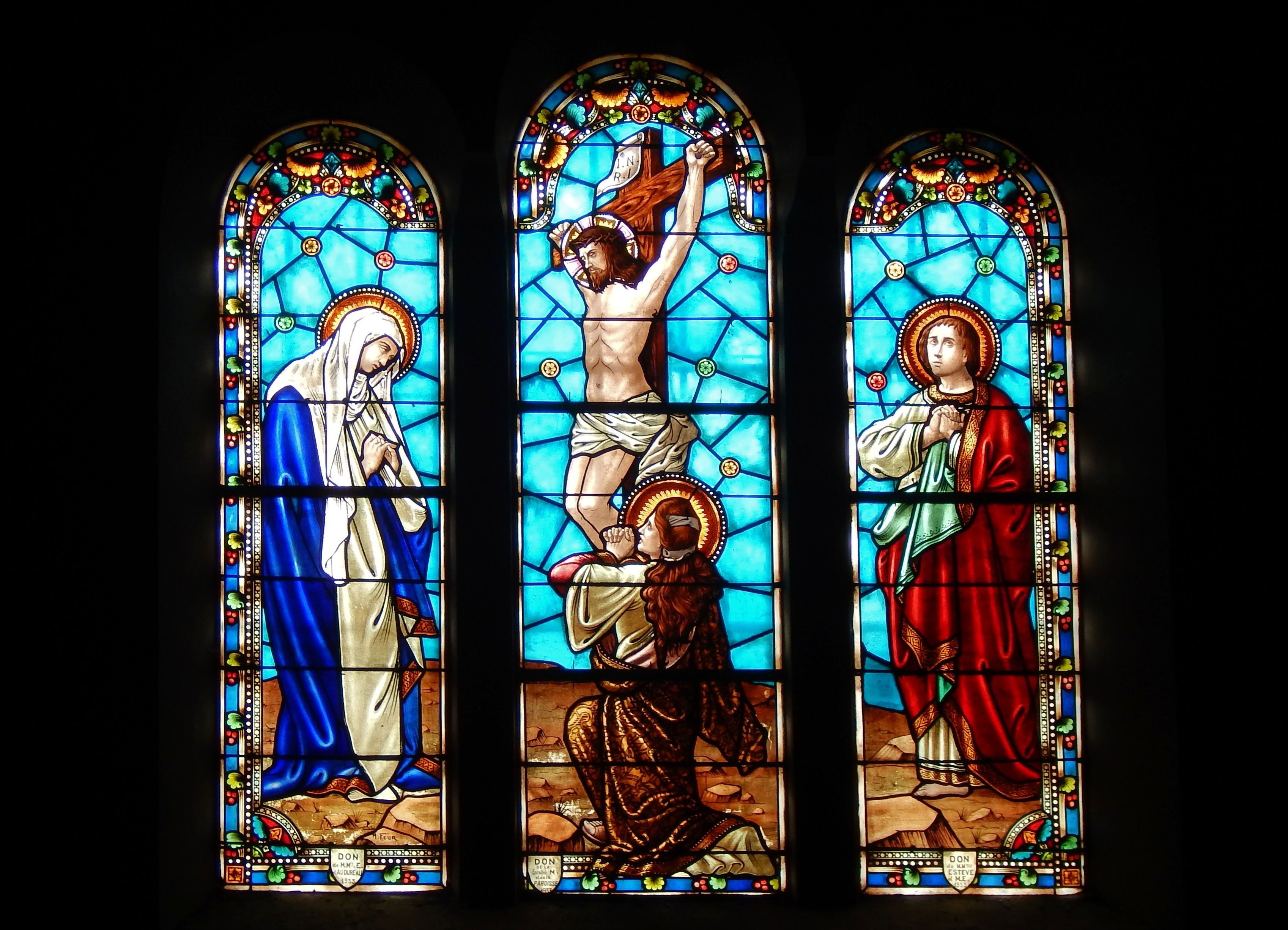 Stained Glass Window in a Church