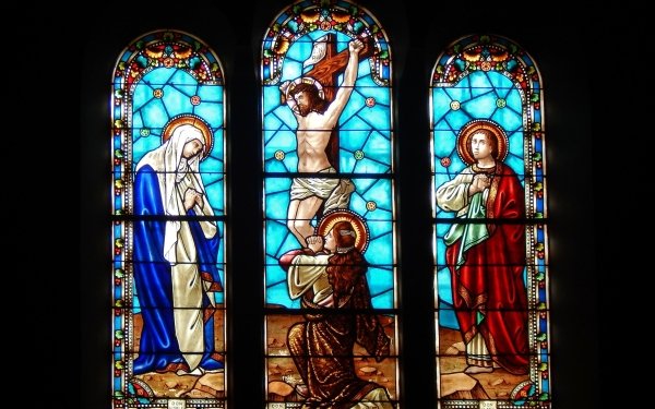 Photography Stained Glass Window Colors Religious Religion Jesus Colorful HD Wallpaper | Background Image