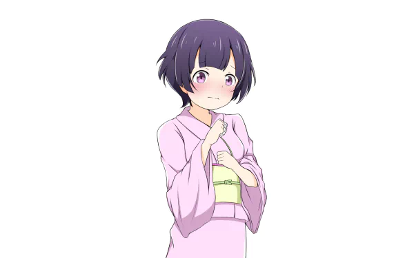 HD PC desktop wallpaper featuring Senju Muramasa from EroManga-Sensei, depicted in anime style wearing a traditional pink kimono.