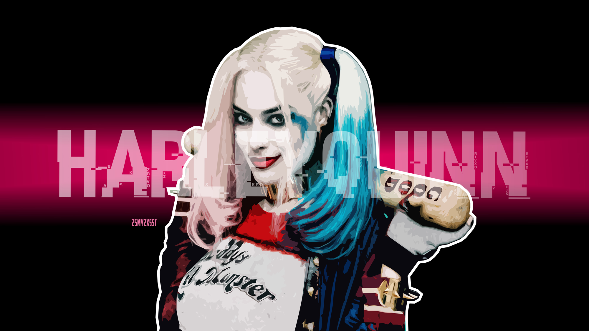 black light harley quinn