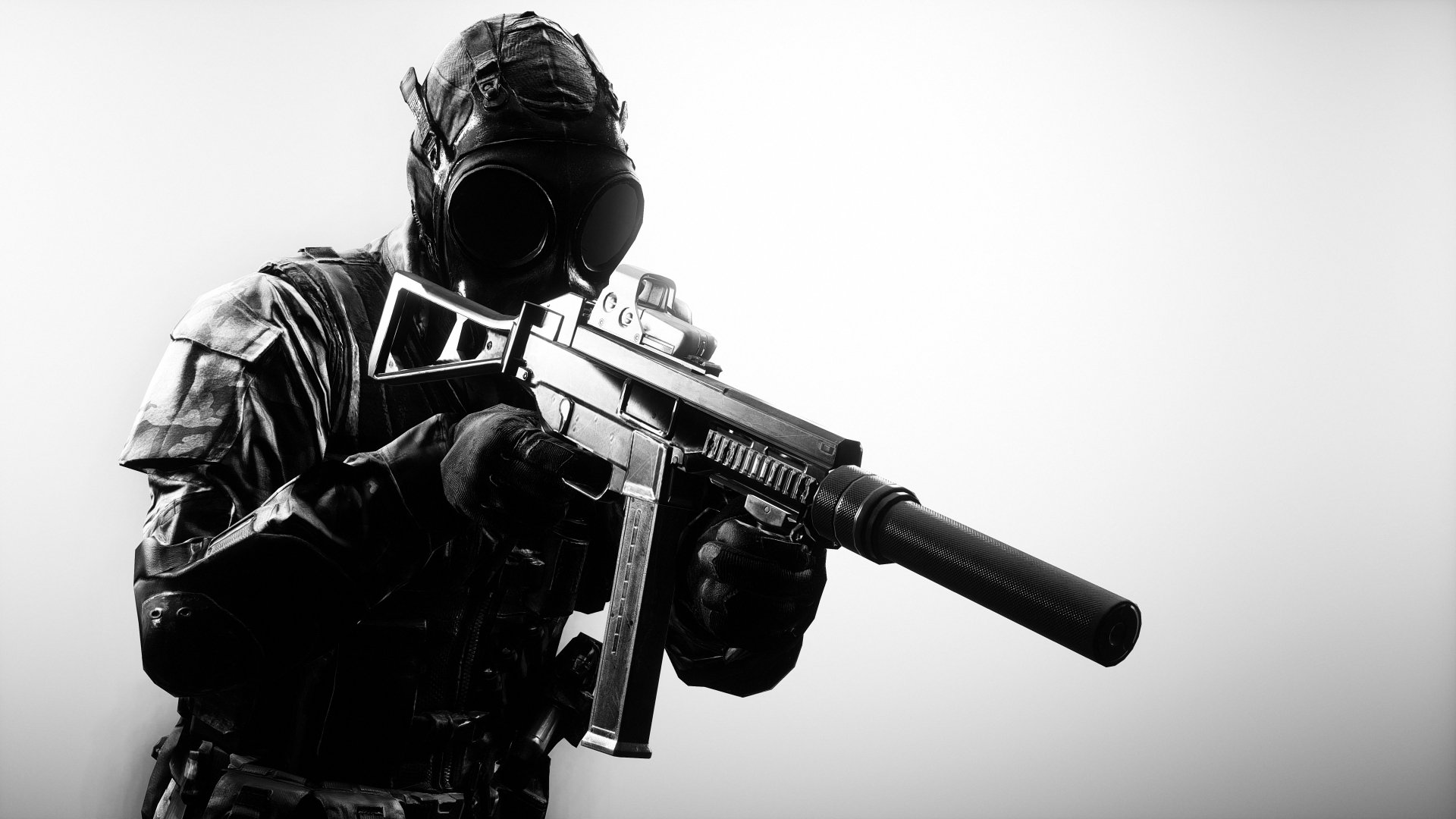 Download Assault Rifle Monochrome Soldier Video Game Battlefield 4 4k Ultra HD Wallpaper