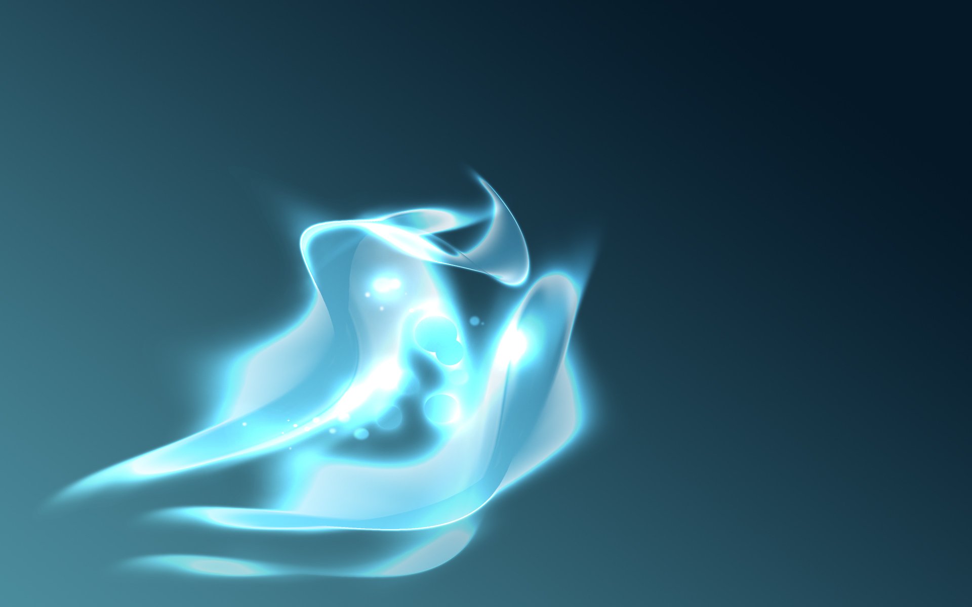 Abstract blue fractal CGI with glowing textured shapes and color gradients on a deep blue field — HD PC desktop wallpaper and background.