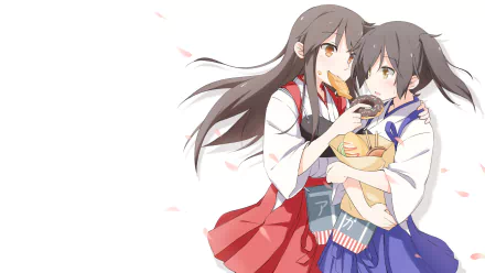 Akagi (Kancolle) Kaga (Kancolle) Anime Kantai Collection HD Desktop Wallpaper | Background Image