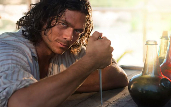 Luke Arnold John Silver (Black Sails) TV Show Black Sails HD Desktop Wallpaper | Background Image