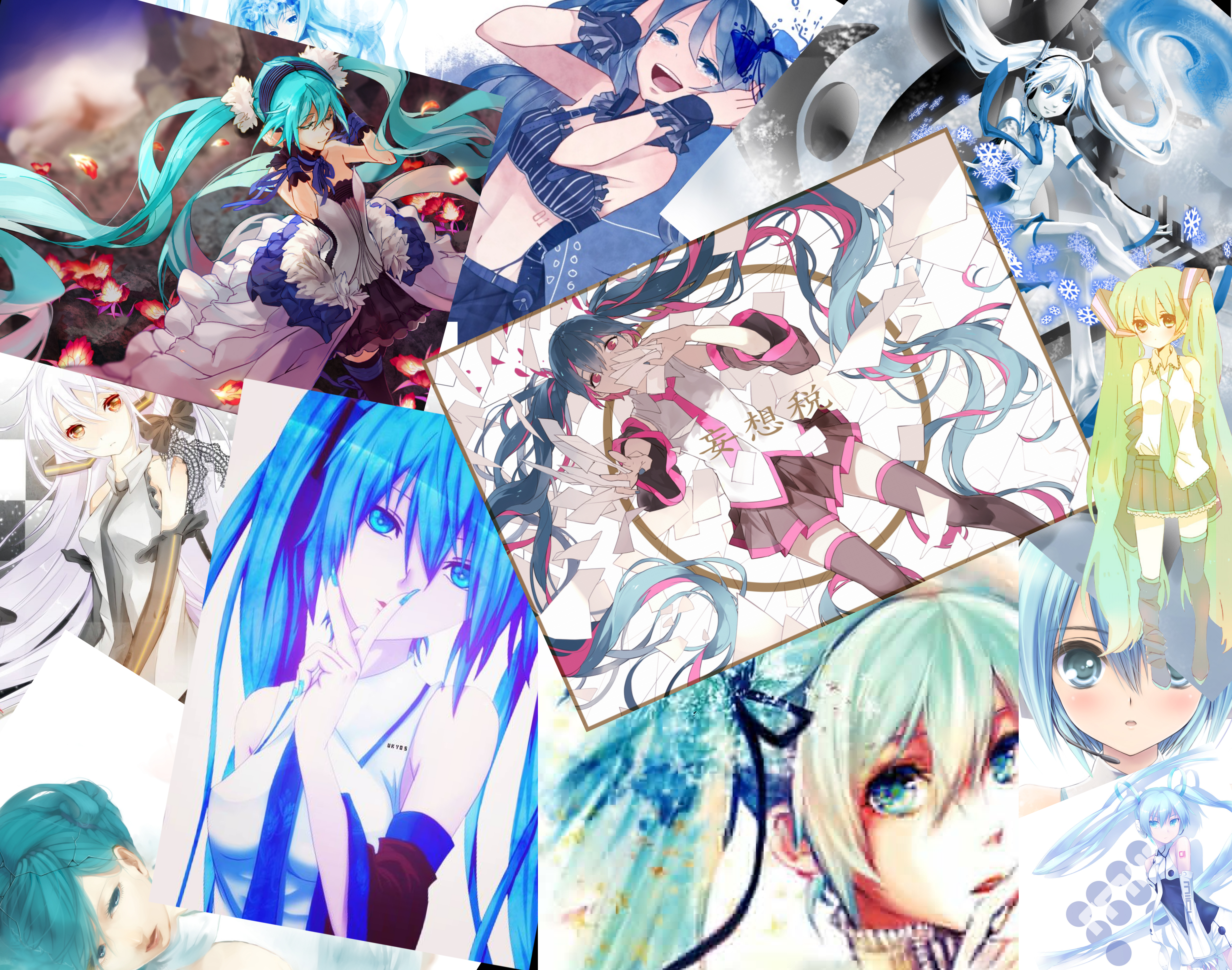 Hatsune Miku Wallpaper Collage 4k Ultra Hd Wallpaper Background