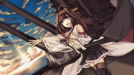 Kongou (Kancolle) Anime Kantai Collection HD Desktop Wallpaper | Background Image