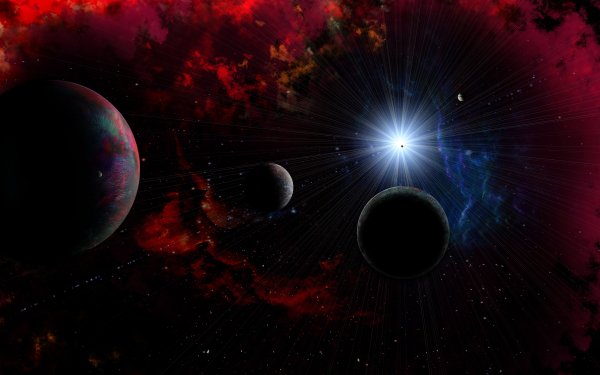 Sci Fi Planet Space Red Stars HD Wallpaper | Background Image