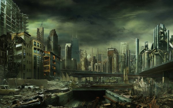 Science Fiction Post Apocalyptique Ville Apocalypse Fond d'écran HD | Image