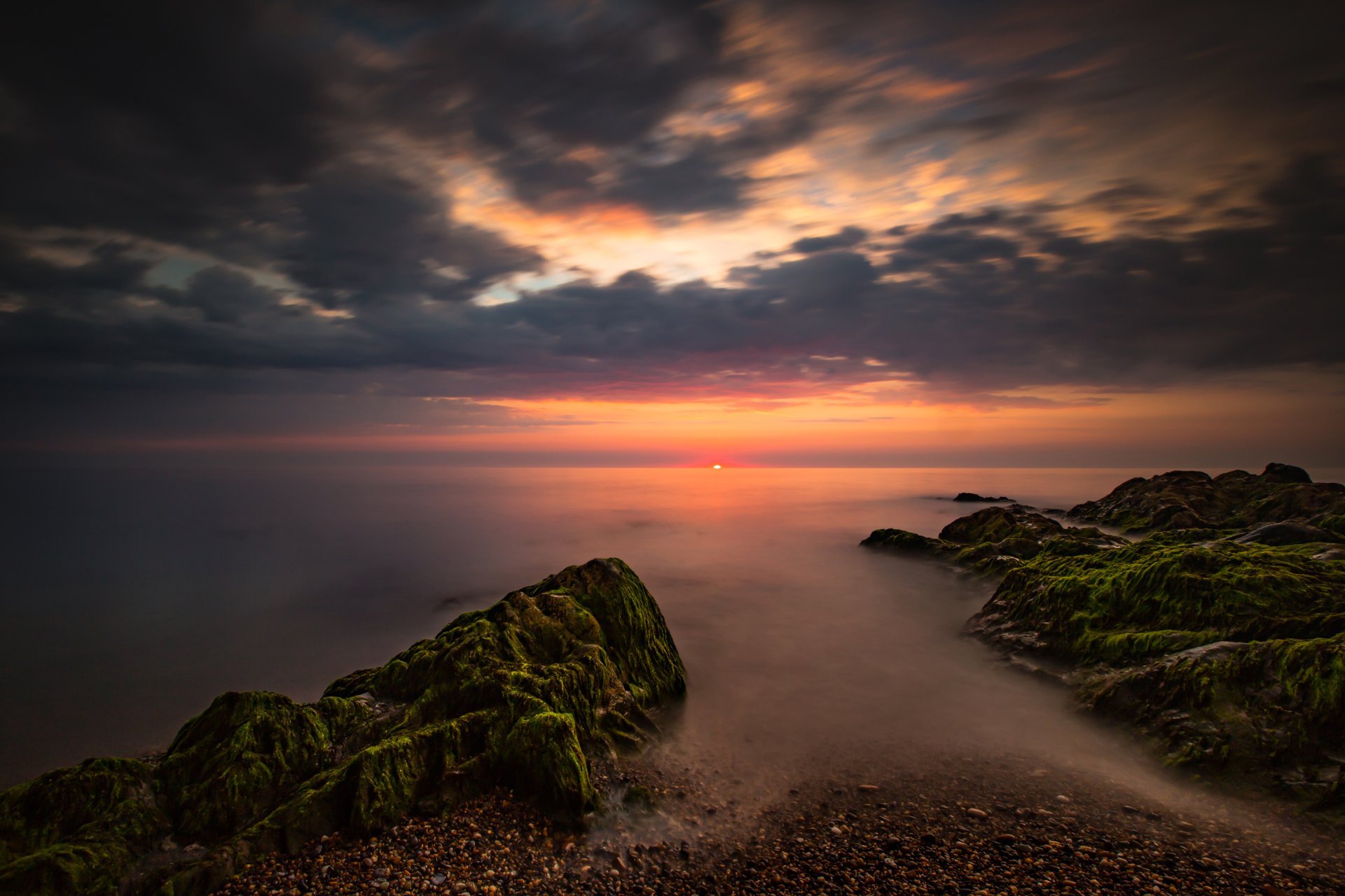 Download Sky Cloud Sunset Horizon Nature Ocean 4k Ultra HD Wallpaper