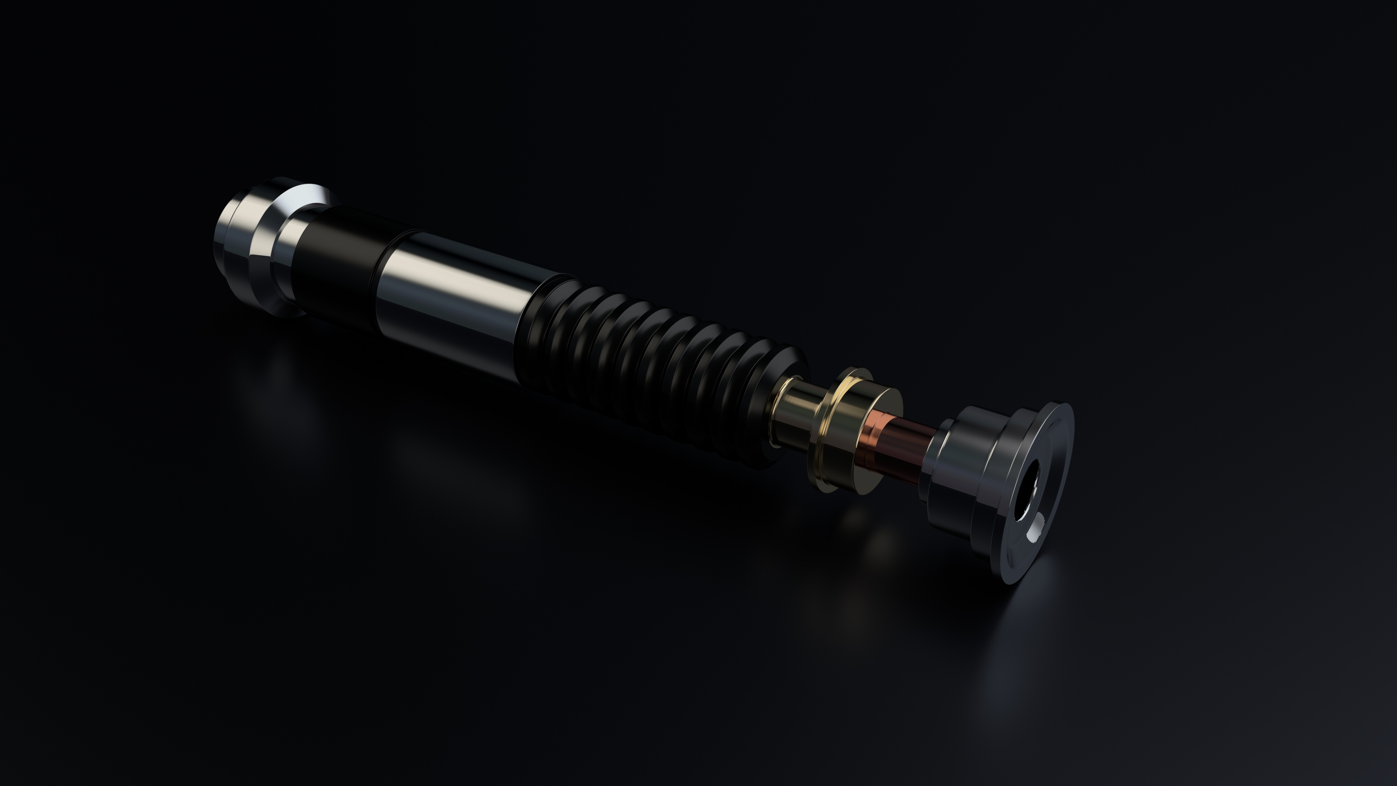 Black CGI Lightsaber 4k Ultra HD Wallpaper | Background Image